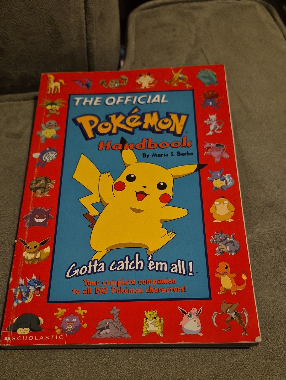 Scholastic Pokémon Handbook - Red & Blue Cover Featuring Pikachu